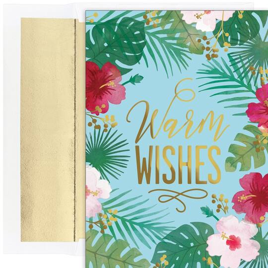 JAM Paper Palm Wishes Christmas Cards Set, 18ct.